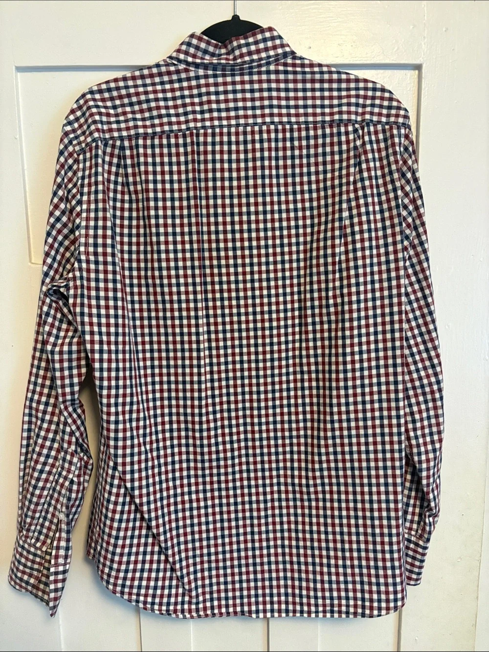 J. Crew Men's Gingham Button-Down Shirt in Red, Navy & White